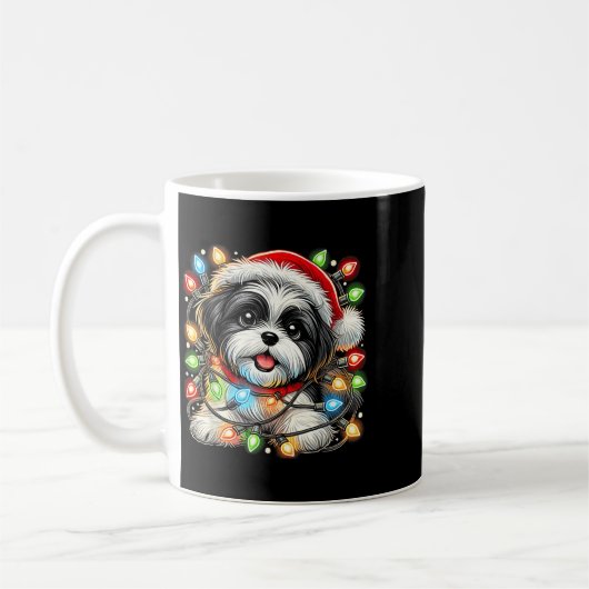 Merry Christmas Xmas Shih Tzu Santa Dog Men Women  Koffiemok (Links)
