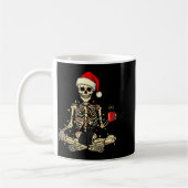 Merry Christmas Xmas Skull Skeleton Funny Matching Koffiemok (Links)