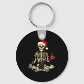 Merry Christmas Xmas Skull Skeleton Funny Matching Sleutelhanger (Voorkant)