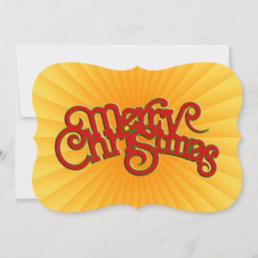 MERRY CHRISTMAS -  Xmas tekstontwerp Feestdagenkaart (Voorkant)