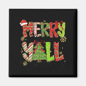 Merry Christmas Y’all Southern Christmas Tree Girl Magneet (Voorkant)