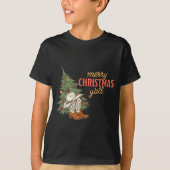 Merry Christmas Y’all Western Cowboy Holiday Men W T-shirt (Voorkant)