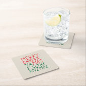 Merry Christmas ya filthy animal typography Kartonnen Onderzetters (Insitu)