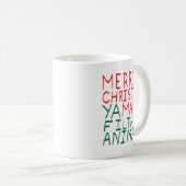 Merry Christmas ya filthy animal typography Koffiemok (Voorkant rechts)