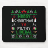 Merry Christmas Ya Filthy Liberal Ugly Knit  Muismat (Voorkant)