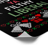 Merry Christmas Ya Filthy Liberals Ugly Christmas Poster (Hoek)
