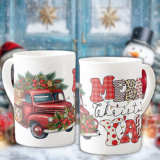 Merry Christmas Y'all Bone China Mok