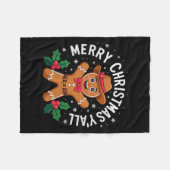 Merry Christmas Yall Gingerbread Cowboy Howdy West Fleece Deken (Voorkant (Horizontaal))