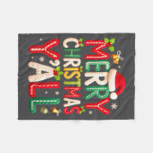 Merry Christmas Y'all Santa Crochet Knitting Quilt Fleece Deken (Voorkant (Horizontaal))