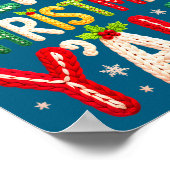 Merry Christmas Y'all Santa Crochet Knitting Quilt Poster (Hoek)