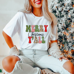 Merry Christmas Y'all T-shirt voor dames