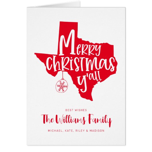 MERRY CHRISTMAS Y'ALL | Texas Holiday Wishes (Voorkant)