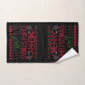 "Merry Christmas Y'all" Ugly Sweater Bad Handdoek (Handdoek)