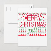 Merry Christmas Y'all Ugly Sweater Briefkaart (Voorkant / Achterkant)