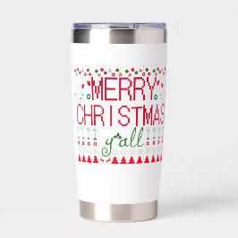 "Merry Christmas Y'all" Ugly Sweater  Geïsoleerde Drinkbeker