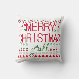 "Merry Christmas Y'all" Ugly Sweater Kussen