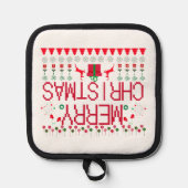 "Merry Christmas Y'all" Ugly Sweater Pannenlap (Voorkant)