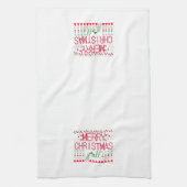 "Merry Christmas Y'all" Ugly Sweater Theedoek (Verticaal)