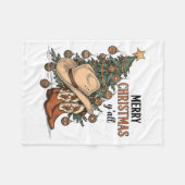 Merry Christmas Y'all Western Cowboy Boots Hat Xma Fleece Deken (Voorkant (Horizontaal))