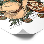 Merry Christmas Y'all Western Cowboy Boots Hat Xma Poster (Hoek)
