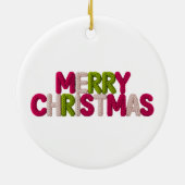 Merry Christmas Yarn Cat Ornament  (Achterkant)