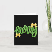 Merry Christmas Yarn Crochet Funny Xmas Pajamas Ho Kaart (Voorkant)