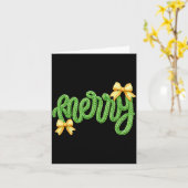 Merry Christmas Yarn Crochet Funny Xmas Pajamas Ho Kaart (Gele Bloem)