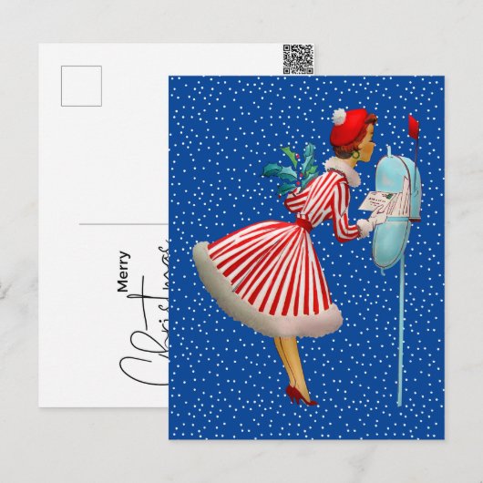 MERRY CHRISTMAS |  zoeken naar post Briefkaart (Voorkant / Achterkant)