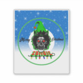 Merry Christmas Zombie Sticker (Voorkant)
