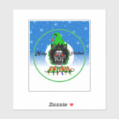 Merry Christmas Zombie Sticker (Vel)