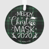 Merry ChristMask 2020 Schattige Grappig Covid Groe Ornament (achterkant)