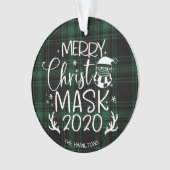 Merry ChristMask 2020 Schattige Grappig Covid Groe Ornament (voorkant)