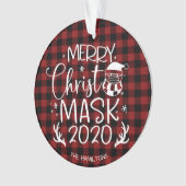 Merry ChristMask 2020 Schattigee Grappige Covid Ornament (voorkant)