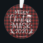 Merry ChristMask 2020 Schattigee Grappige Covid Ornament<br><div class="desc">Merry ChristMask 2020 Schattige Grappig Covid Ornament</div>