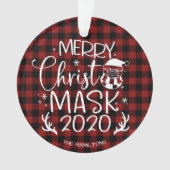 Merry ChristMask 2020 Schattigee Grappige Covid Ornament (voorkant)