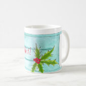 Merry Christmask Blue Face Masker Koffiemok (Voorkant rechts)