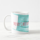Merry Christmask Blue Face Masker Koffiemok (Links)