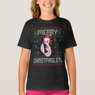 Merry Christmaslotl Cute Axolotl Ugly Sweater Gift T-shirt