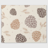 Merry Christmass pine corn Leaves tree Botanical W Cadeaupapier (Vlak)