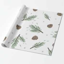 Merry Christmass pine corn Leaves tree Botanical W Cadeaupapier