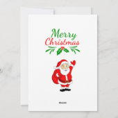 Merry Christmass- Santa Claus Cute Feestdagenkaart (Achterkant)