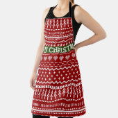 Merry Christmassweater patroon Schort (Insitu)