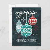 Merry Christmastime Ornaments Feestdagenkaart (Voorkant / Achterkant)