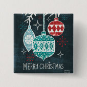 Merry Christmastime Ornaments Vierkante Button 5,1 Cm (Voorkant)