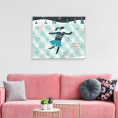 Merry Christmastime Skater Canvas Afdruk (Insitu (Woonkamer))