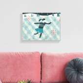 Merry Christmastime Skater Canvas Afdruk (Insitu (Woonkamer))