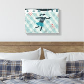 Merry Christmastime Skater Canvas Afdruk (Insitu (Slaapkamer))