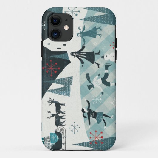 Merry Christmastime Skating Scene Case-Mate iPhone Case (Achterkant)