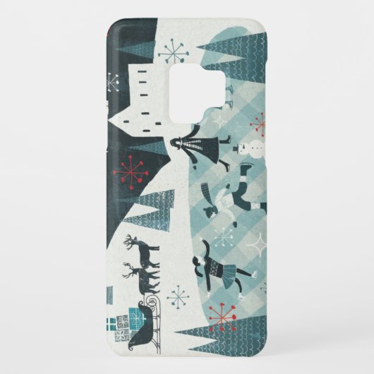 Merry Christmastime Skating Scene Case-Mate Samsung Galaxy Hoesje (Achterkant)