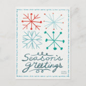 Merry Christmastime Snowflakes Feestdagenkaart (Voorkant)